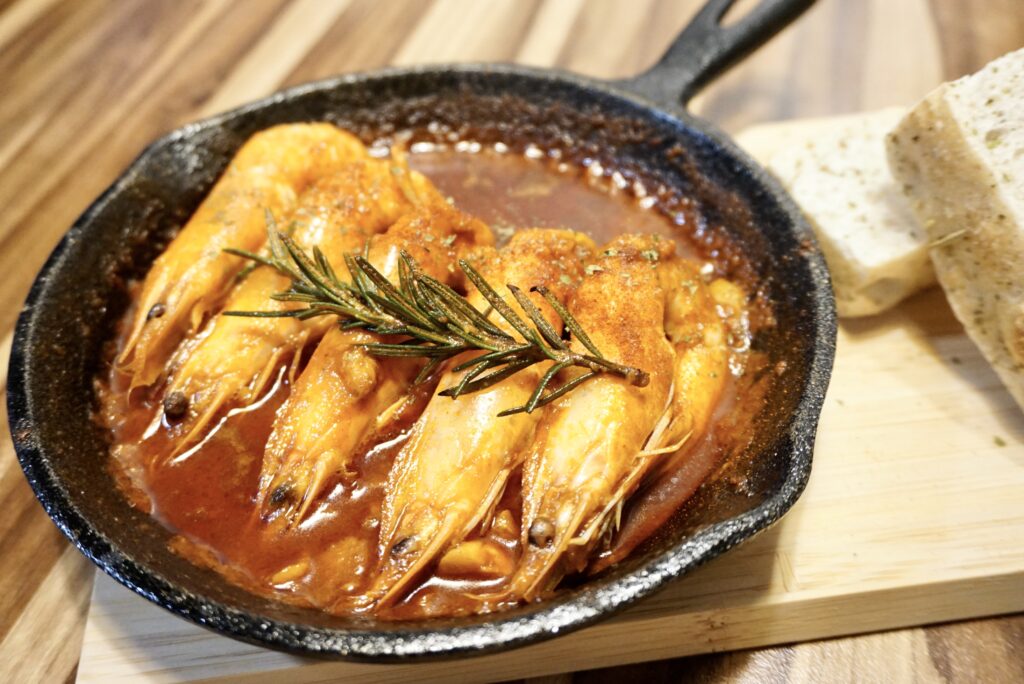 台北松菸美食推薦 鳥作洋食 必點香料蒜料蝦 