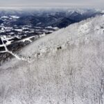北海道星野霧冰平台纜車雪景 山林覆雪冬季風景