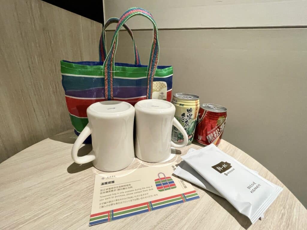 見潭璞旅 客房迎賓備品與茄芷袋