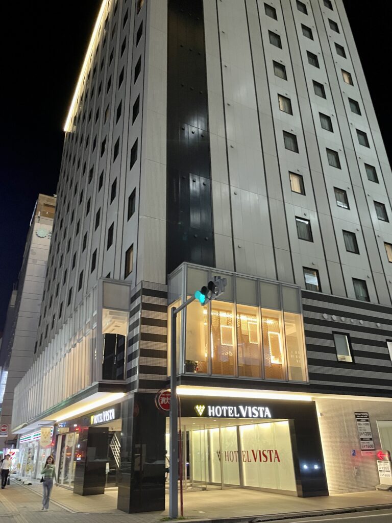 廣島住宿推薦 Hotel Vista Hiroshima 夜間外觀