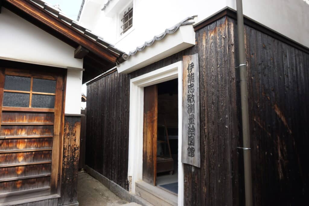 御手洗舊柴屋住宅 展示伊能忠敬測量圖